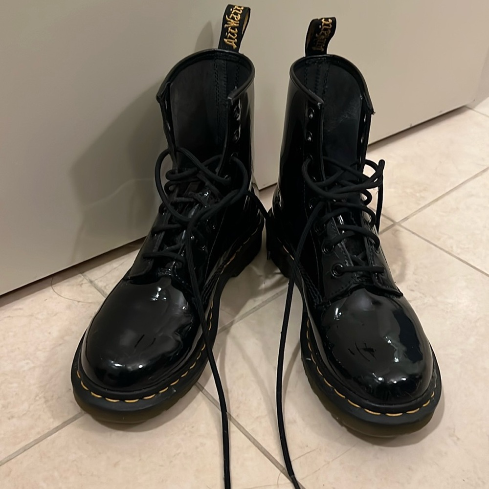 Dr. Martens
Women's 1460 Classic Patent Leather Combat Boots